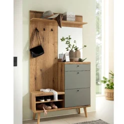 Sale Garderobe und Highboard Set - Oliva (zweiteilig) Garderoben