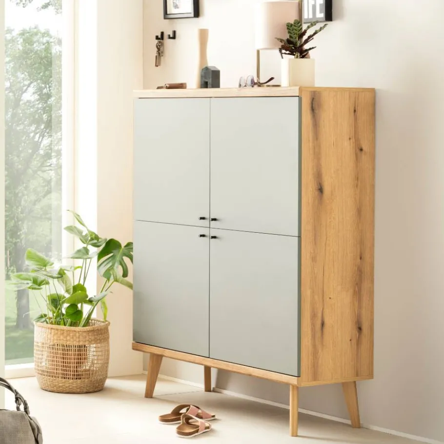 Sale Garderobe und Highboard Set - Oliva (zweiteilig) Garderoben