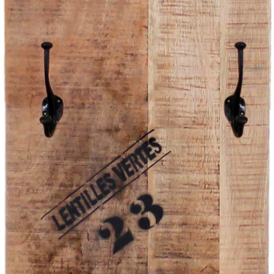 Best Garderobenpaneel im Factory Style aus Holz - Indri Garderoben