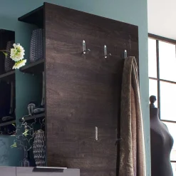 Sale Garderobenset Badija in Anthrazit Wenge Braun (dreiteilig) Garderoben