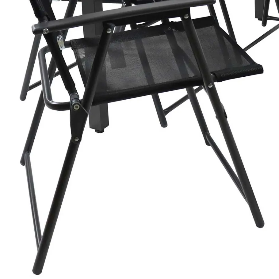 Sale Garten Essgruppe in Schwarz - Kameron (siebenteilig) Sitzgruppe