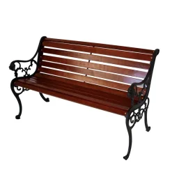 Sale Garten Sitzbank Espresso aus Gusseisen Sitzbank