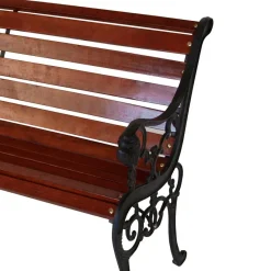 Sale Garten Sitzbank Espresso aus Gusseisen Sitzbank