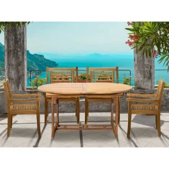 Sale Garten Sitzgruppe aus Massivholz - Uratenda (fünfteilig) Sitzgruppe