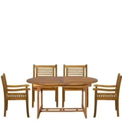 Sale Garten Sitzgruppe aus Massivholz - Uratenda (fünfteilig) Sitzgruppe