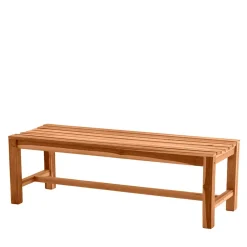 Sale Gartenbank ohne Rückenlehne aus Teak Massivholz - Klahuma Sitzbank