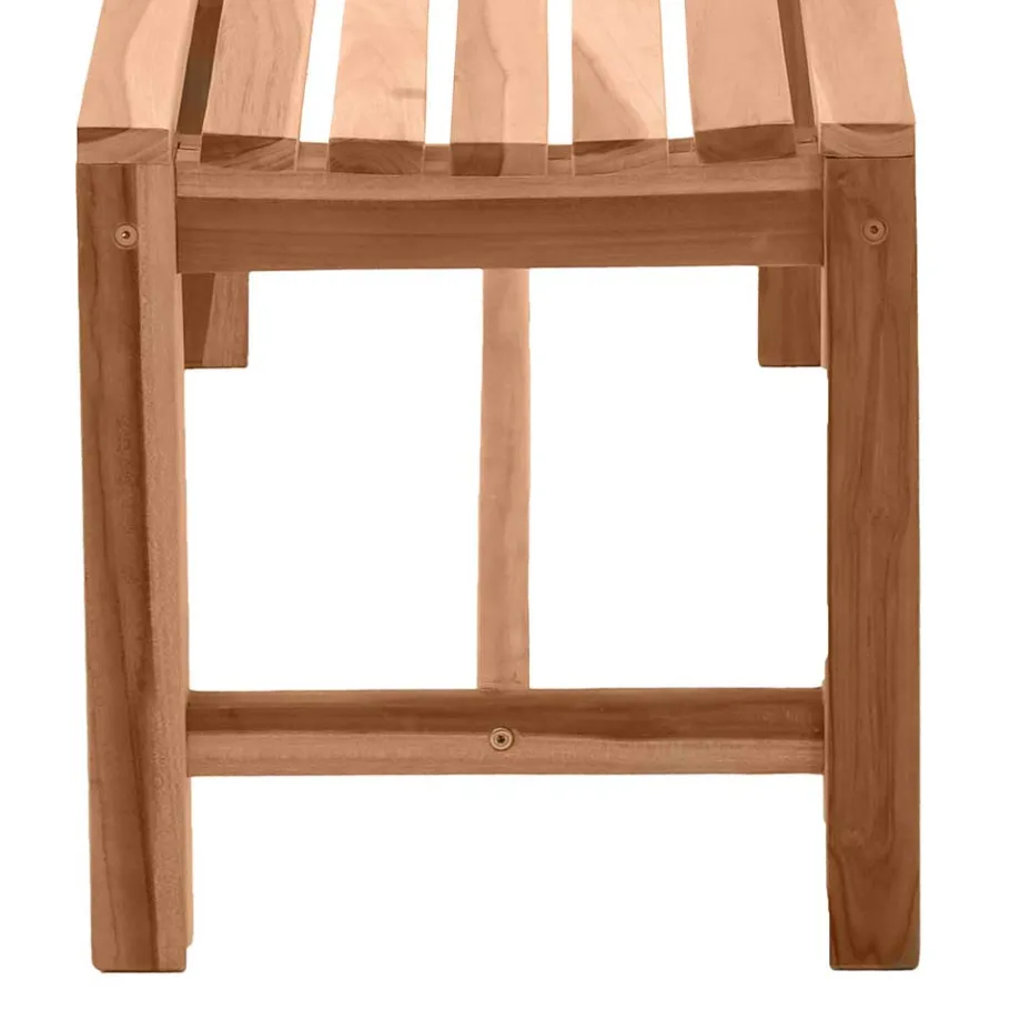 Sale Gartenbank ohne Rückenlehne aus Teak Massivholz - Klahuma Sitzbank