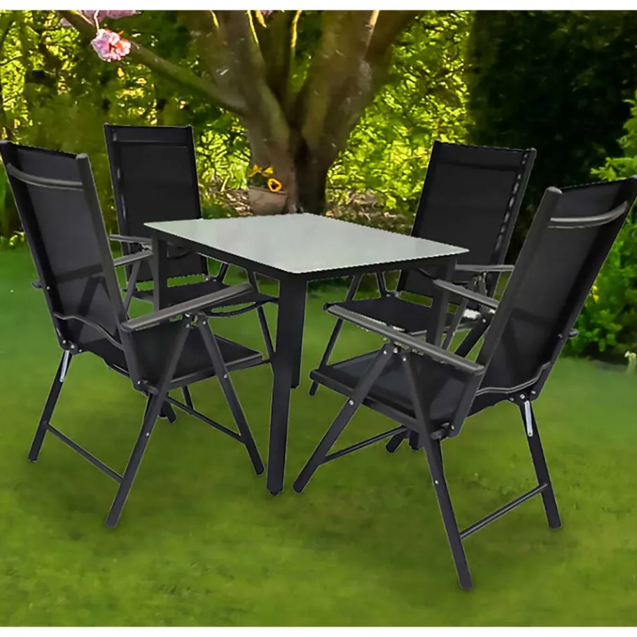 Sale Gartentisch & vier Hochlehner Set - Barreras (fünfteilig) Sitzgruppe