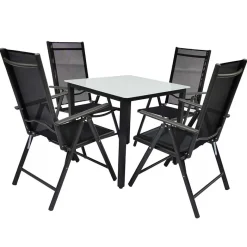 Sale Gartentisch & vier Hochlehner Set - Barreras (fünfteilig) Sitzgruppe