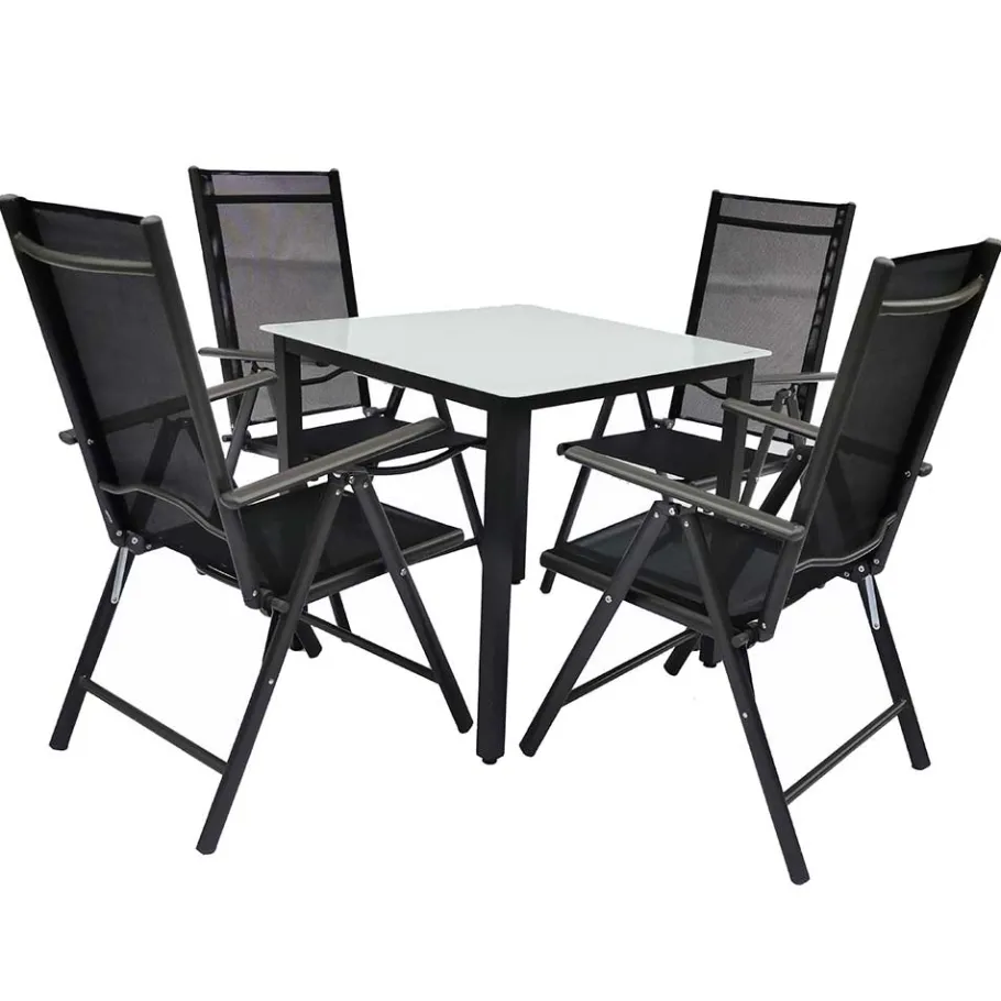 Sale Gartentisch & vier Hochlehner Set - Barreras (fünfteilig) Sitzgruppe