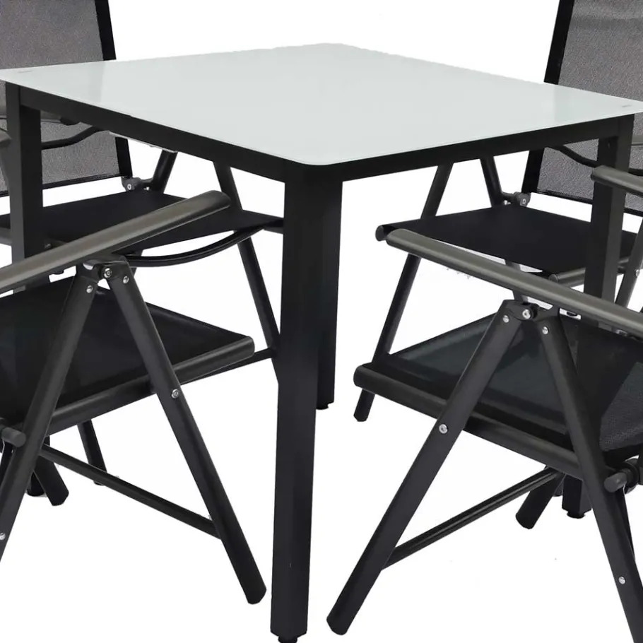 Sale Gartentisch & vier Hochlehner Set - Barreras (fünfteilig) Sitzgruppe