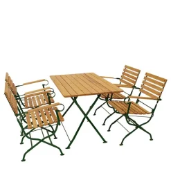 Best Gartentisch Essgruppe klappbar - Galazo (fünfteilig) Sitzgruppe