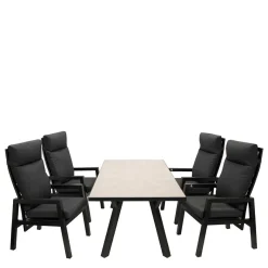 Sale Gartentisch Gruppe in modernem Design - Laura (fünfteilig) Sitzgruppe