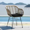 New Geflecht Armlehnstuhl aus Kunstrattan Beige - Syanta (2er Set) Stühle