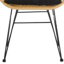 New Geflecht Armlehnstuhl aus Kunstrattan Beige - Syanta (2er Set) Stühle