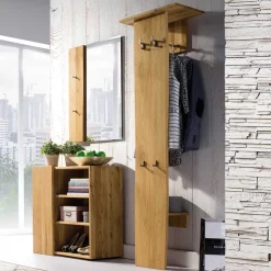 Clearance Geölte Holzgarderobe aus Eiche massiv - Avidora Garderoben
