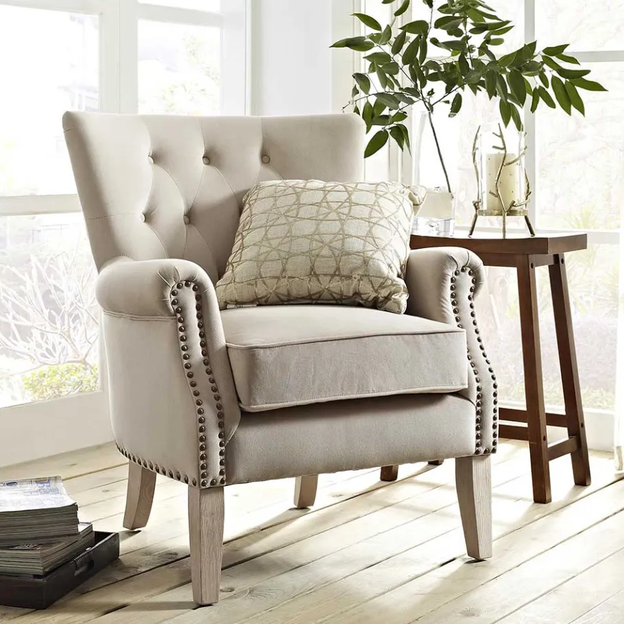 Sale Gemütlicher Polstersessel in Beige - Halolas Sessel