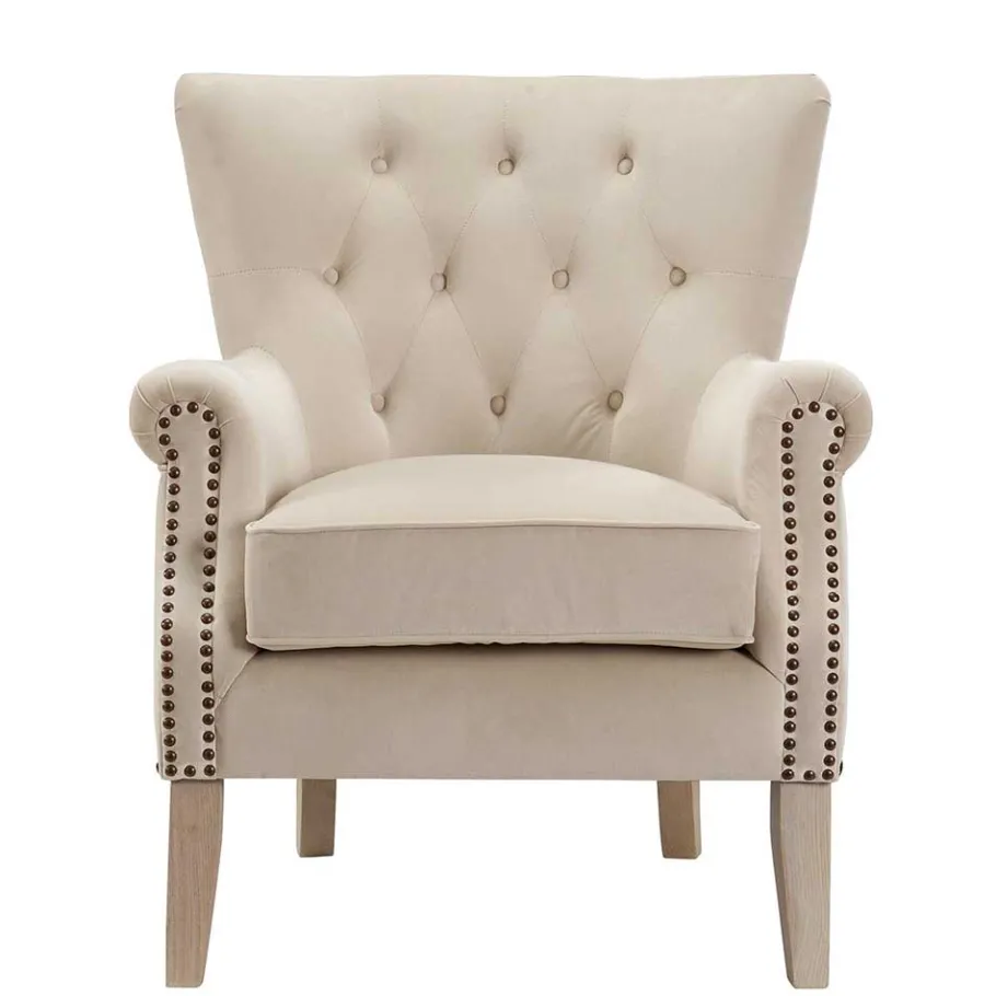 Sale Gemütlicher Polstersessel in Beige - Halolas Sessel