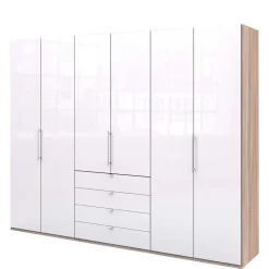 Online Geräumiger Schlafzimmerschrank in Weiß Glas - Bosays Kleiderschränke