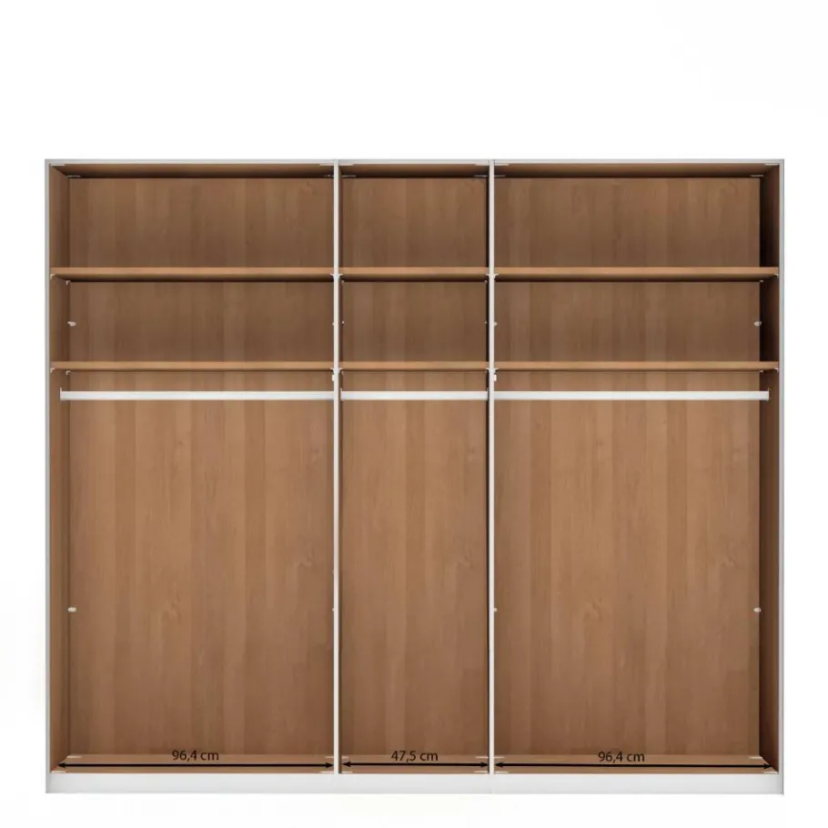 Outlet Glasfront-Kleiderschrank mit fünf Türen - Hung Kleiderschränke|Schränke