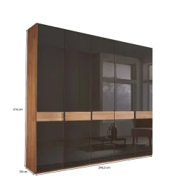 Outlet Glasfront-Kleiderschrank mit fünf Türen - Hung Kleiderschränke|Schränke