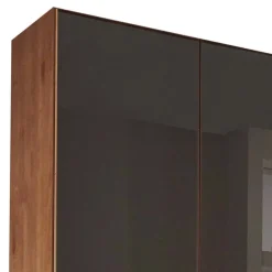 New Glasfront-Schlafzimmerschrank in Dunkelbraun - Hung Kleiderschränke|Schränke