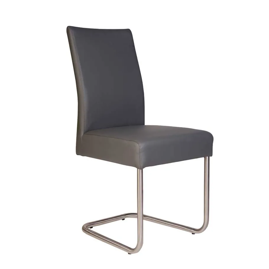 Clearance Grauer Polsterstuhl mit Swing-Fuß - Motrilo (2er Set) Sessel|Stühle