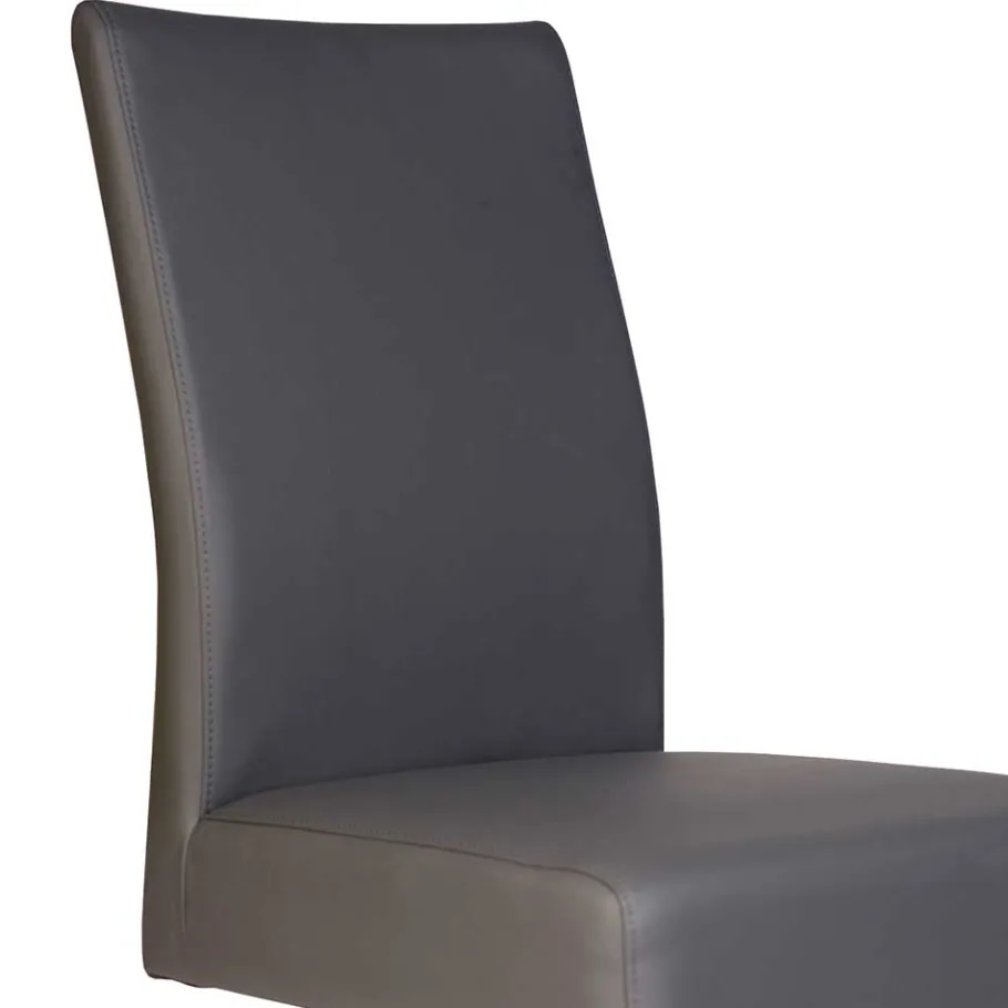 Clearance Grauer Polsterstuhl mit Swing-Fuß - Motrilo (2er Set) Sessel|Stühle