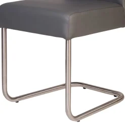 Clearance Grauer Polsterstuhl mit Swing-Fuß - Motrilo (2er Set) Sessel|Stühle