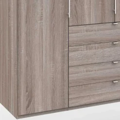 Online Großer Kleiderschrank im Holzlook foliert - Crenba Kleiderschränke|Schränke