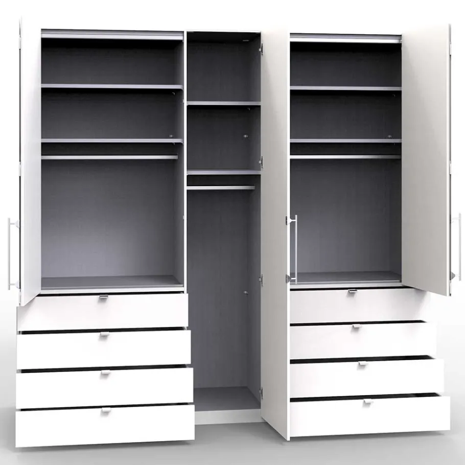 Best Großer Kleiderschrank in Eiche Sägerau - Zayun Kleiderschränke