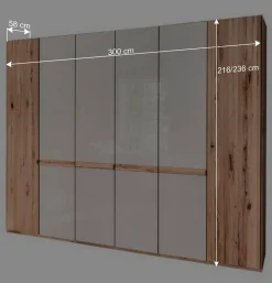 Hot Großer Kleiderschrank mit sechs Türen - Krofun Kleiderschränke