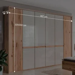 Hot Großer Kleiderschrank mit sechs Türen - Krofun Kleiderschränke