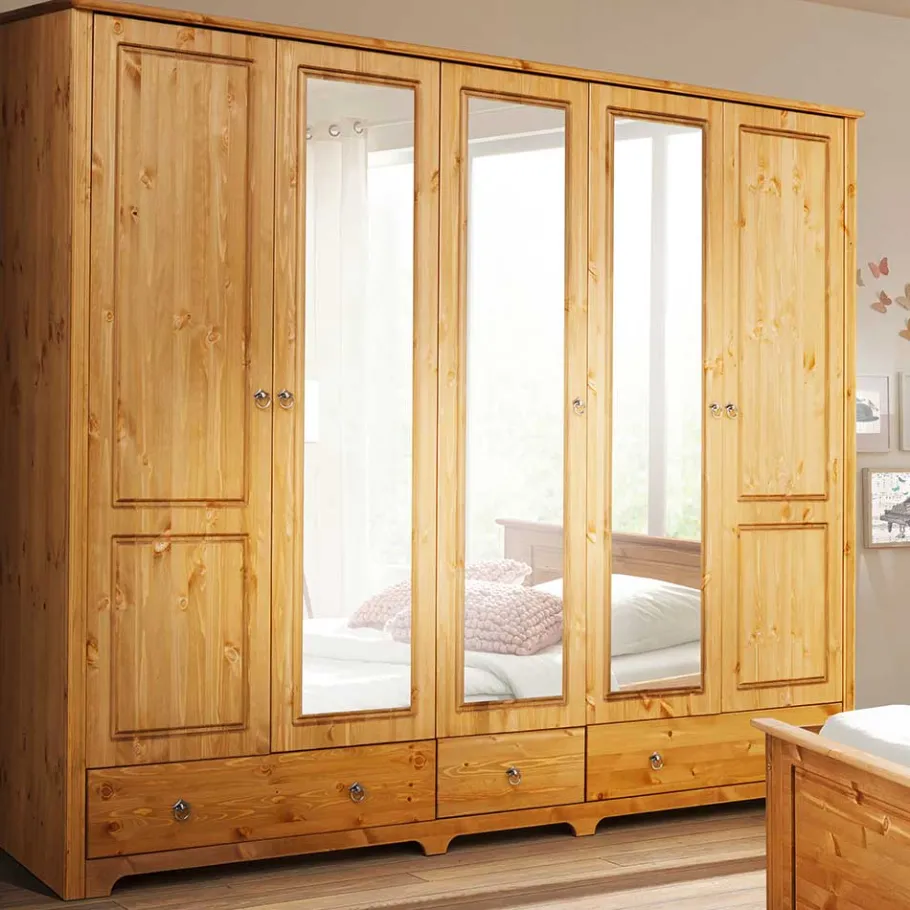 Großer Schlafzimmerschrank in Natur - Imressa Kleiderschränke