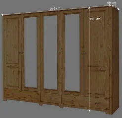 Großer Schlafzimmerschrank in Natur - Imressa Kleiderschränke