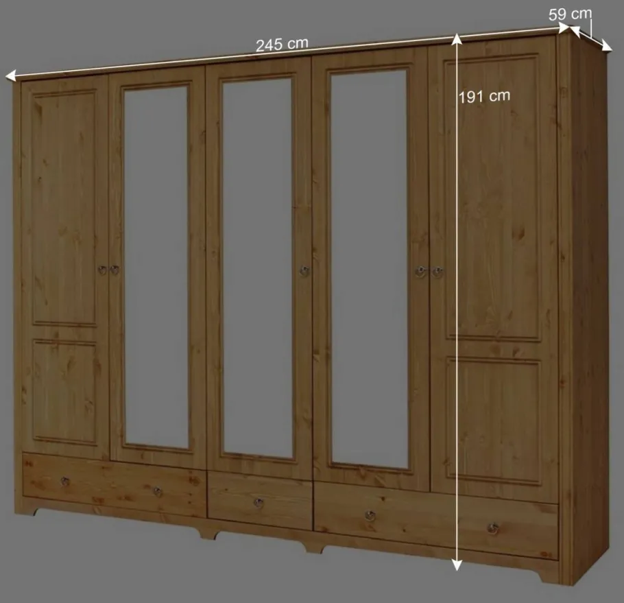 Großer Schlafzimmerschrank in Natur - Imressa Kleiderschränke
