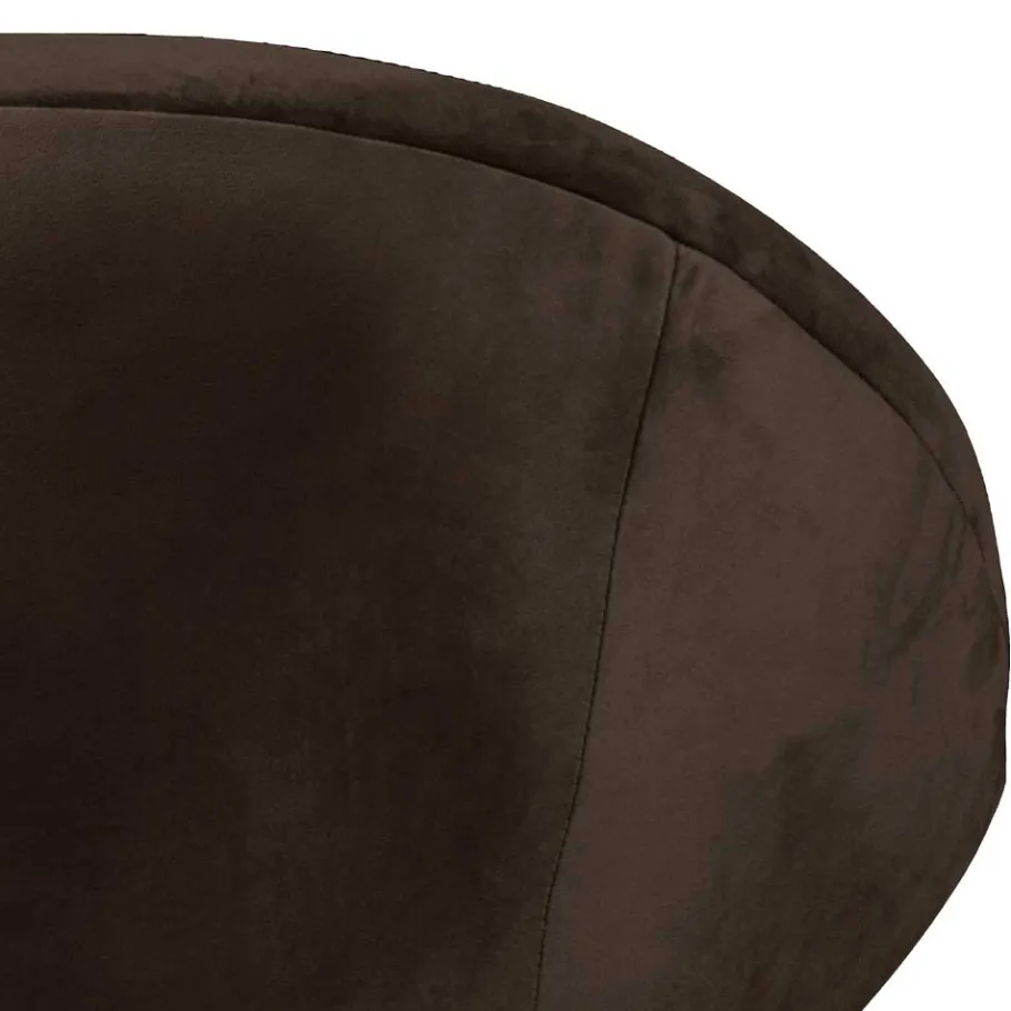 Best Halbrunder Cocktailsessel in Anthrazit Samt - Savuta Sessel