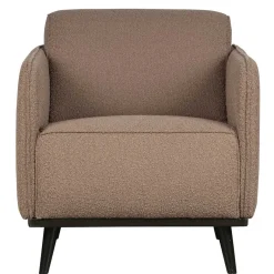 Best Hellbrauner Boucle Sessel mit Federkern - Bratannio Sessel