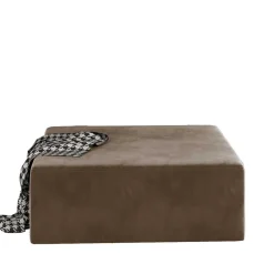 Sale Hellbrauner Couchhocker in quadratischer Form - Aschau Hocker