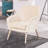 Sale Heller Sessel in Creme Samtvelours - Agnesco Sessel