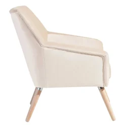 Sale Heller Sessel in Creme Samtvelours - Agnesco Sessel