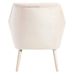 Sale Heller Sessel in Creme Samtvelours - Agnesco Sessel