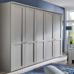 New Hellgrauer Schlafzimmerschrank 250 cm breit - Ridonna Kleiderschränke