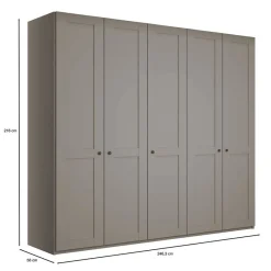 New Hellgrauer Schlafzimmerschrank 250 cm breit - Ridonna Kleiderschränke