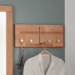 Sale Hängegarderobe aus Buche Massivholz und Metall - Shimousa Garderoben