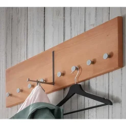 Sale Hängegarderobe aus Buche Massivholz und Metall - Shimousa Garderoben
