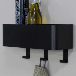 Sale Hängende Ablage mit drei Haken aus Stahl - Lejavra Garderoben