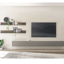 Best Hängende TV Anbauwand modern - Mundo (vierteilig) Wohnwände