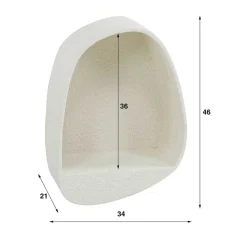 Sale Hängeregal aus Marmorkomposit in Beige - Mayo Regale