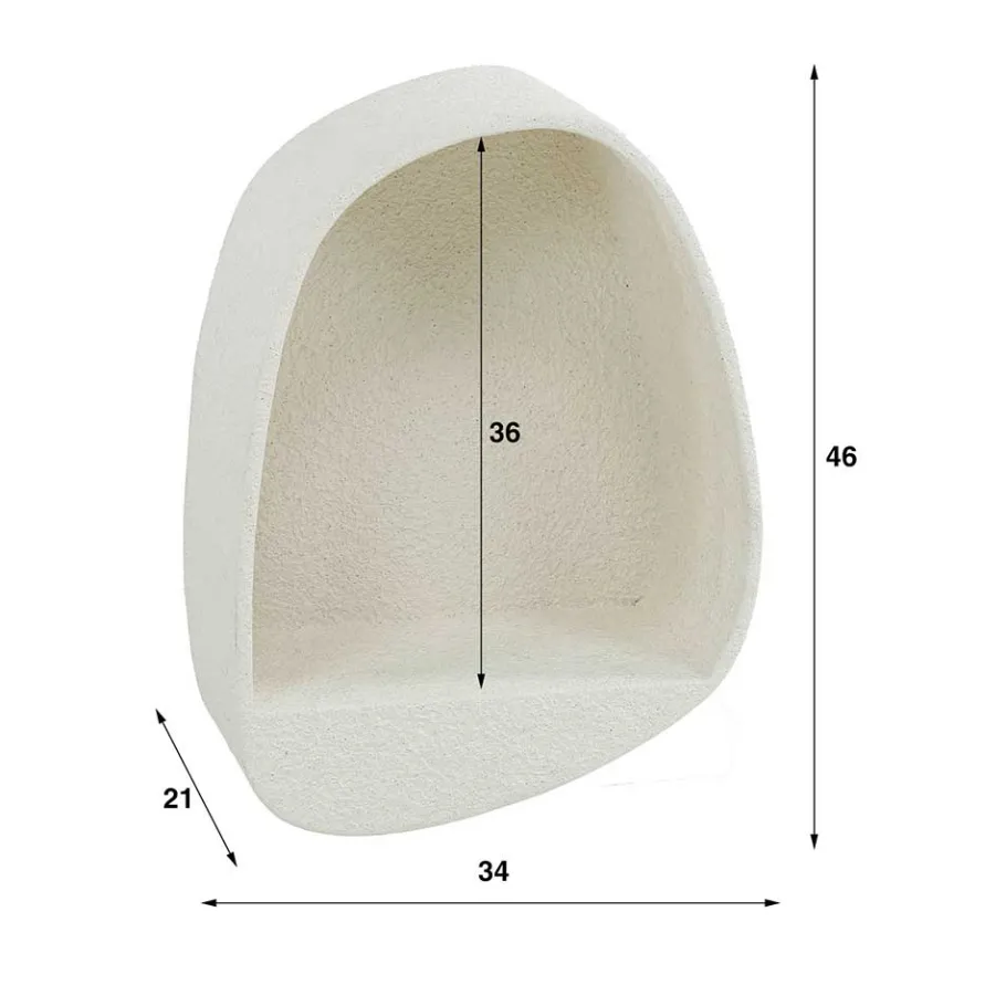 Sale Hängeregal aus Marmorkomposit in Beige - Mayo Regale